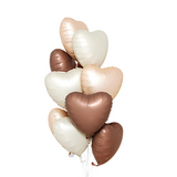 Balónek fóliový Srdce (1 ks) - karamelová