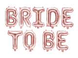 Fóliový balónkový nápis "BRIDE TO BE" 340 x 34 cm - Rose Gold