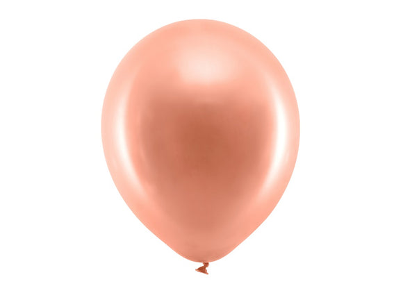 Jednobarevný set balónků rose gold (5ks)