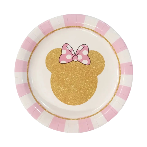 Papírový talířek Minnie Mouse (10 ks)