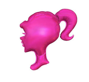 Balónek fóliový hlava Barbie (1 ks)