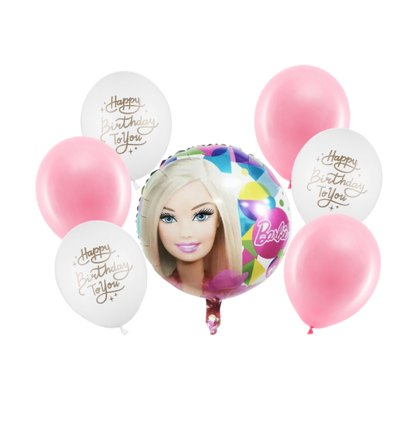 Balónkový set Barbie Girl (7 ks)