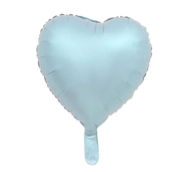 Balónek fóliový Srdce (1 ks) - pastelová modrá