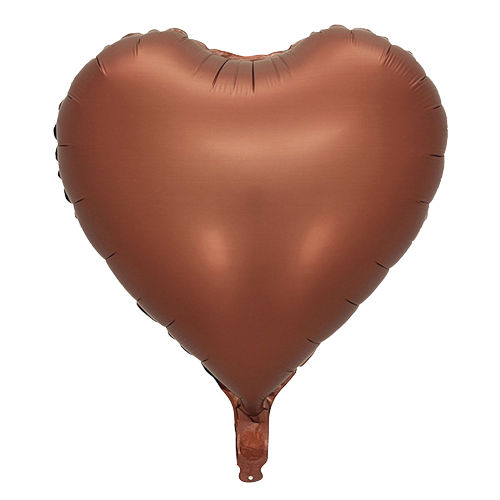 Balónek fóliový Srdce (1 ks) - hnědá