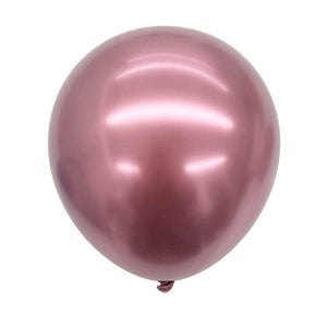 Jednobarevný set metalických balónků červený (5ks)