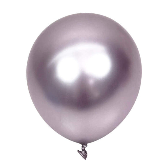 Jednobarevný set metalických balónků světle fialový (5ks)