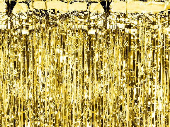 Girlanda závěs zlatá 250 x 90 cm