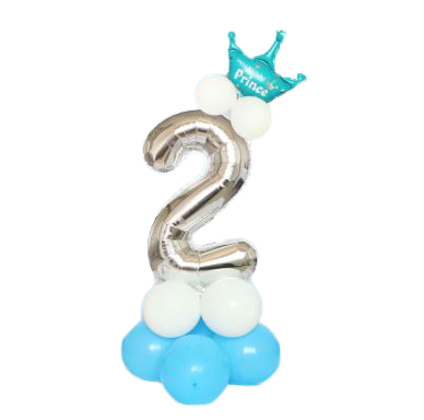 Sada balónků 2. narozeniny (15 ks) - modrá