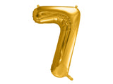 Balón fóliové číslo "0 - 9" 86 cm - zlatá