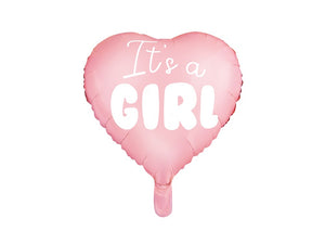 Fóliový balónek srdce It's a Girl (1 ks)