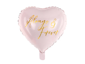Fóliový balónek srdce Always & Forever (1 ks)