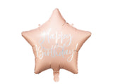 Fóliový balónek Happy Birthday (1 ks) - růžový
