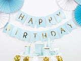 Girlanda Happy Birthday 175 cm - modrá