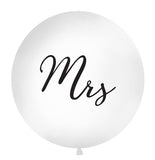 Balón JUMBO bílý "Mrs"