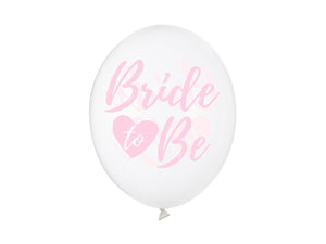 Balónkový set Bride to be růžové (5ks) - průhledné
