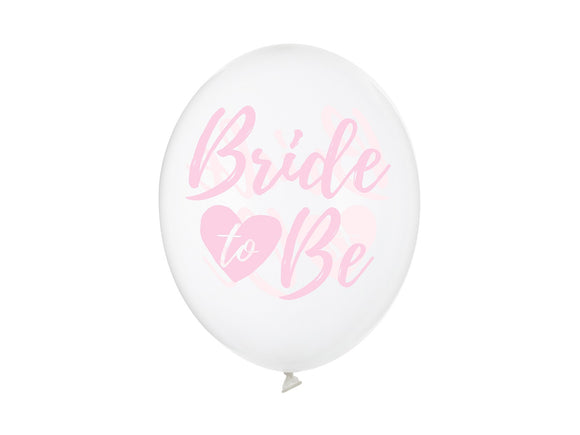 Balónkový set Bride to be růžové (5ks) - průhledné