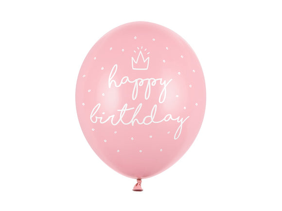Balónkový set Happy Birthday (5 ks) - růžová