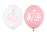 Balónkový set První narozeniny (5 ks) - růžová