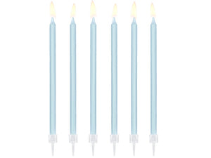 Svíčky na dort modré (12 ks)