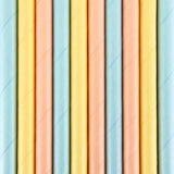 Papírová brčka v letních barvách (10 ks)