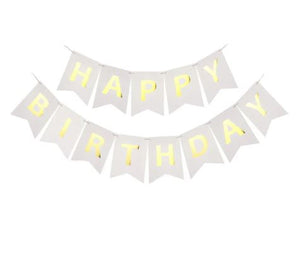 Girlanda Happy Birthday 175 cm - bílá