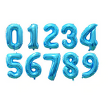 Balón fóliové číslo "0 - 9" 102 cm - modrá