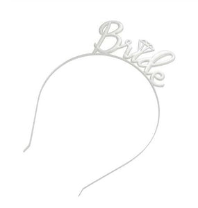 Čelenka s nápisem Bride - stříbrná