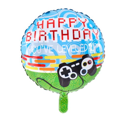 Balónek fóliový Gamer Happy Birthday (1 ks)