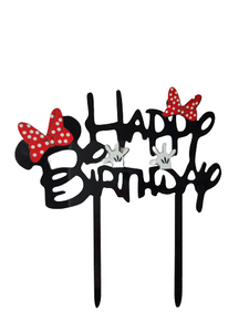 Zápich na dort Happy Birthday Minnie Mouse