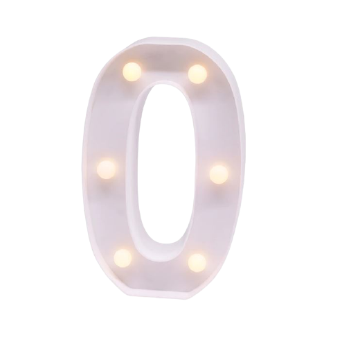 Svítící LED číslice - 0