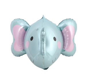 Balónek fóliový Hlava slona 3D (1ks) - stříbrná