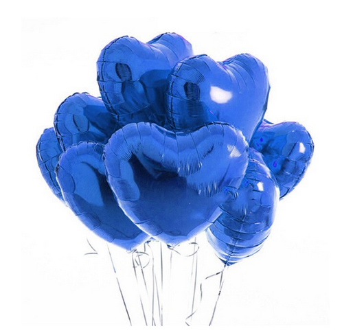 Buket srdcí (5 ks) - modrá