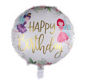 Balónek fóliový Happy Birthday kouzelné víly (1 ks)